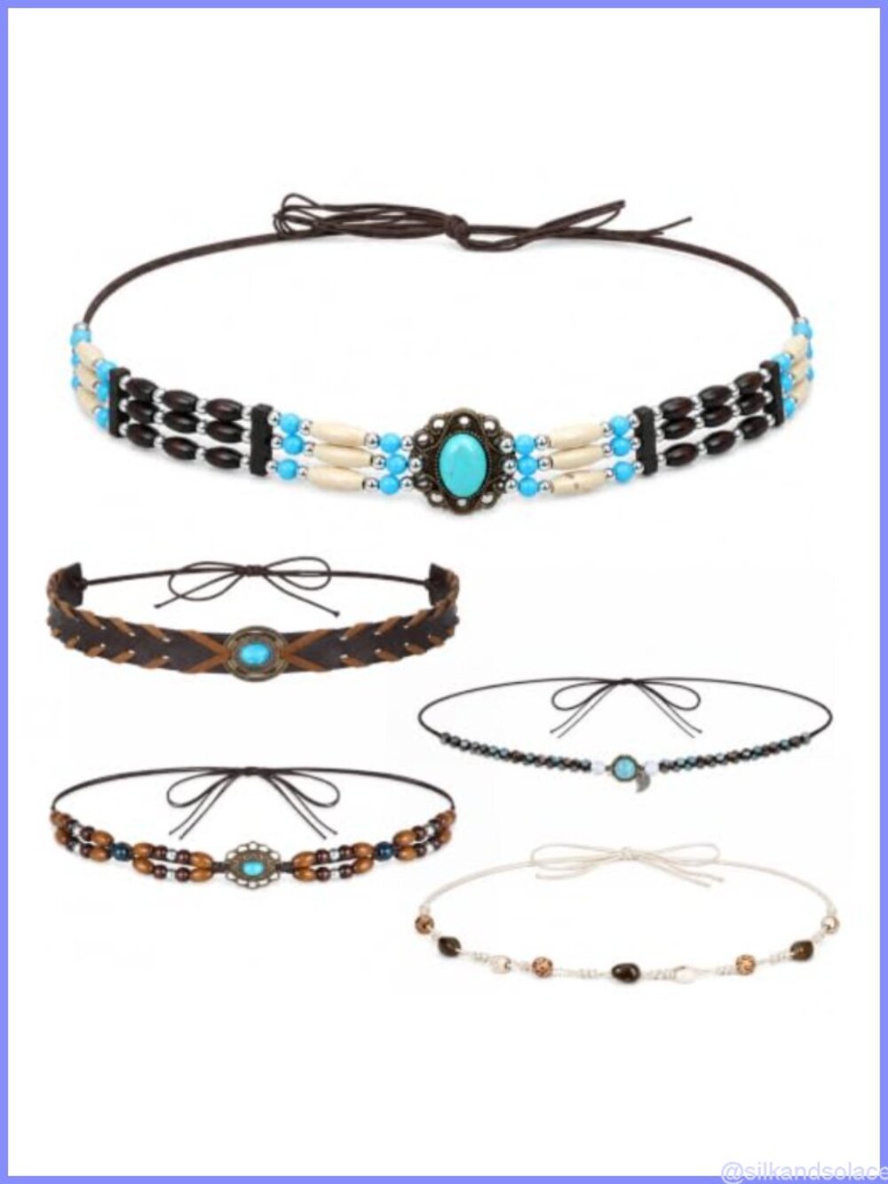 Leather Cowboy Hat Bands Western Beaded Hat Accessories Set